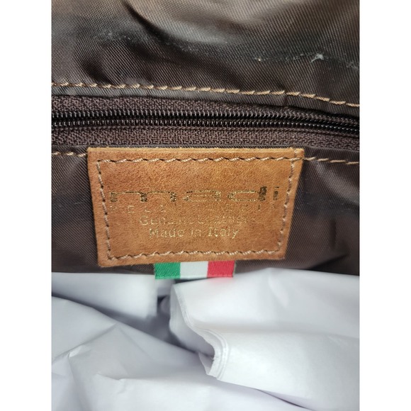 Madi Pelleteria Genuine Leather Brown Hobo Shoulder Handbag Straps - Picture 2 of 16